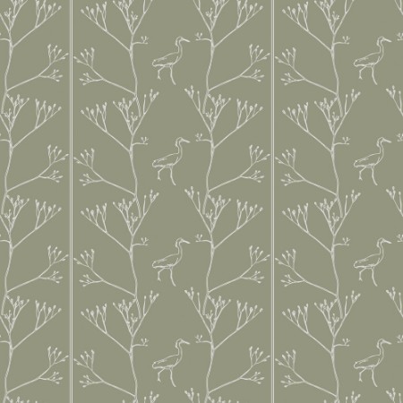 Picture of Twigs and Heron in Olive - 1033801-02